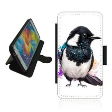 Magpie Phone Case Wallet flip cover bird For iPhone Samsung MAG2 birdwatcher