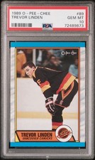 Trevor Linden 1989 O-PEE-CHEE #89 Rookie Card PSA 10 Vancouver Canucks Legend. rookie card picture