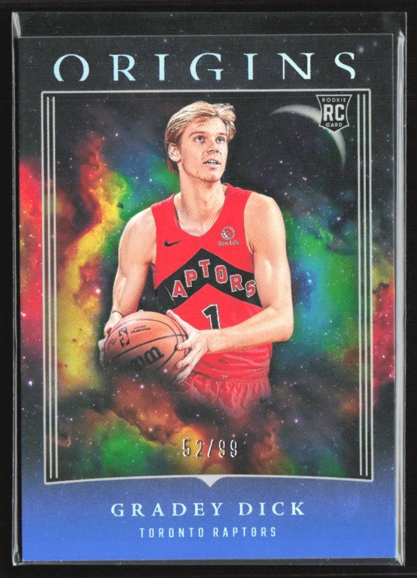 Gradey Dick 2023-24 Panini Origins Blue RC /99 #84 Toronto Raptors