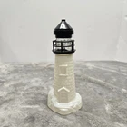 Vintage Old Spice Lighthouse Milk Glass Decanter Nautical Decor Empty Bottle