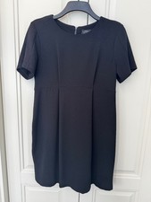 Topshop Black Short Sleeve Maternity Classic A Line Shift Dress Size 14 (449)