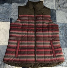 Ariat Real Women's Concealed Carry Southwestern Aztec  Vest XXL Maroon Brown
