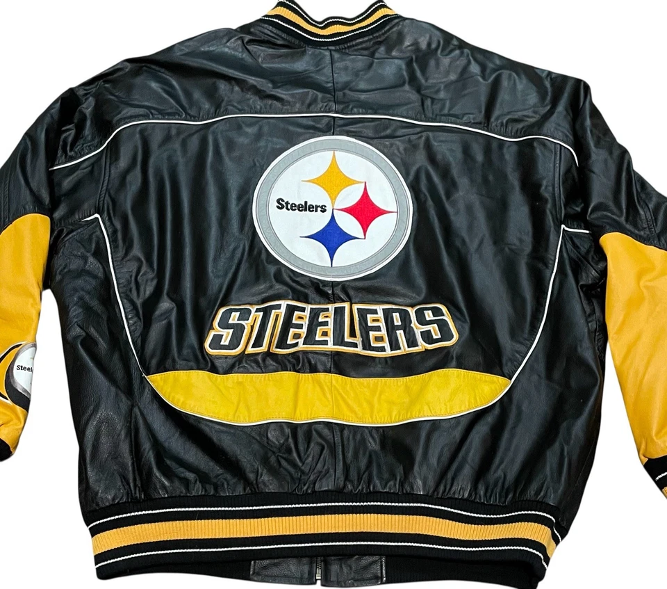 Chaqueta de cuero negra Pittsburgh Steelers G-III y Carl Banks | XXL Foto 2 de 4