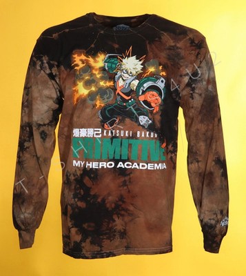 Primitive  My Hero Academia Long Sleeve Tee (TYE DIE) T-Shirt Size S