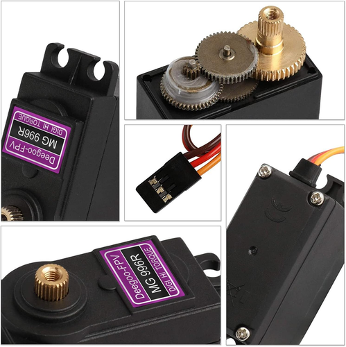 [4-Pack] MG996R 55G Metal Gear Torque Digital Servo Motor for Futaba JR RC Helic - Picture 5 of 12