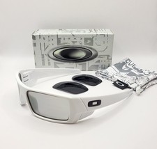 New OAKLEY CUSTOM GASCAN HDO-3D Polished White  Galaxylense Black Polarized