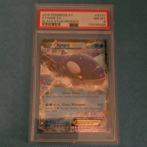 Pokémon Kyogre EX XY41 Black Star Promo Holo PSA 8 EX XY Set Graded Card