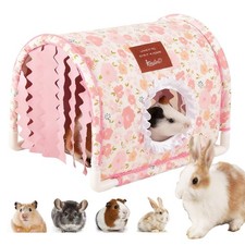 Pink Guinea Pig Hideout Tunnel Stable Washable Small Animal Toy