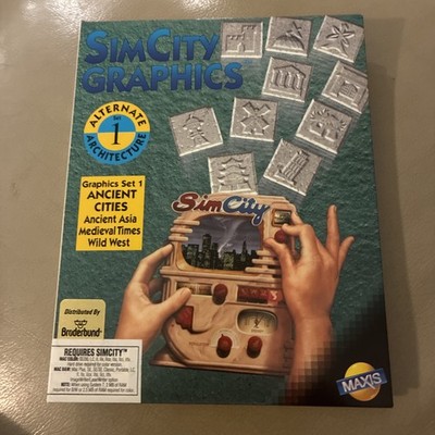 SimCity Graphics Set 1 Macintosh CIB - Ancient Asia, Medieval, Wild West - Maxis