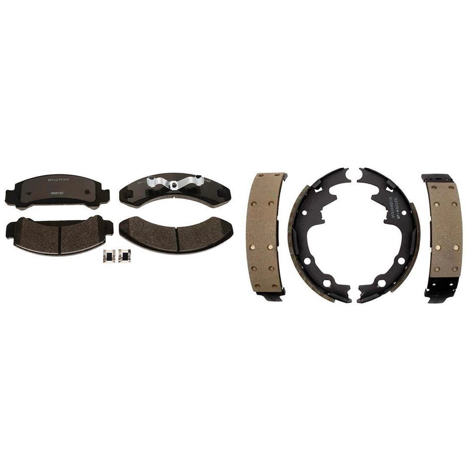 Front Rear Kit Ceramic Brake Pads & Brake Shoes For 1987 Ford Bronco II - Image 4 of 4