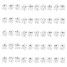 50 PCS Transparent White Mini Hair Claw Clips, Strong Grip Multifunction Clam...
