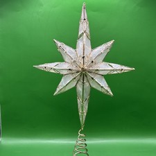 Kurt Adler 12.5" Bethlehem Star Treetop Capiz Shell Gold Tone Filigree No Light