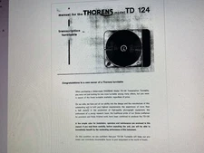 Thorens Td-124 User Manual Digital