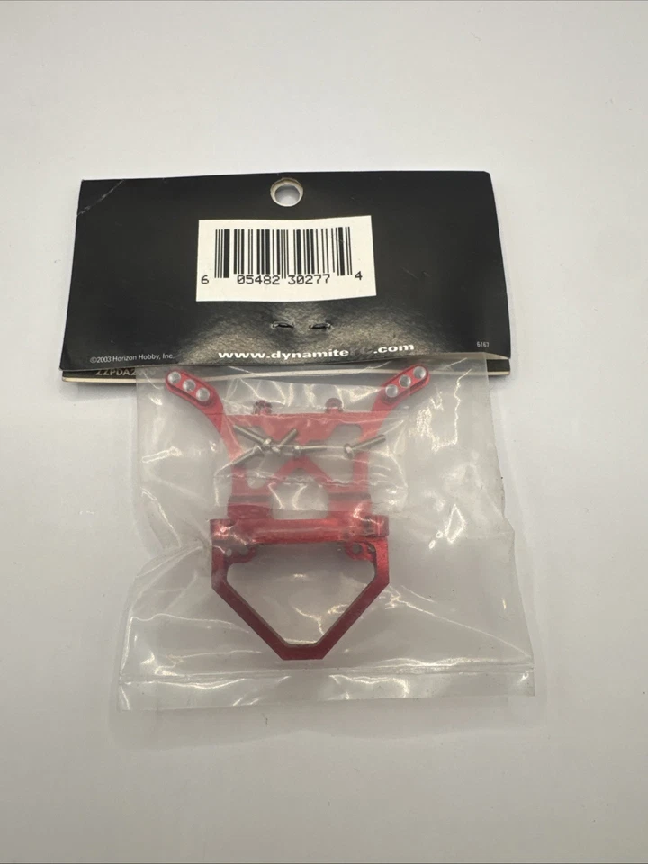 Dynamite DYN8018 Red Aluminum Rear Shock Tower - Losi Mini-T 1.0 Vintage RC NOS - Image 4 of 4