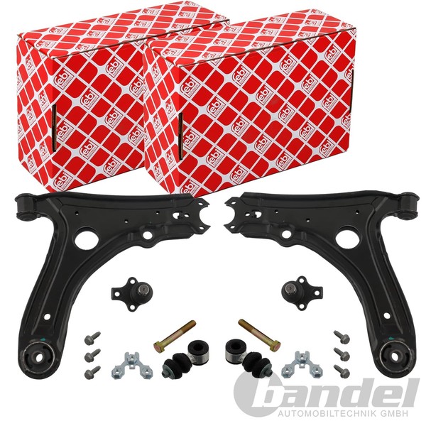 2X febi bilstein Querlenker Unten Vorne Beidseitig Passend FÜR Seat Cordoba-image