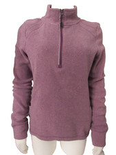 Eddie Bauer 1/4 zip fleece pullover womens S zip pockets mock neck thumb holes