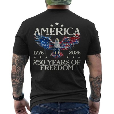 America 250th Birthday Eagle US Flag 250 Years We The People 1776-2026 ON BACK
