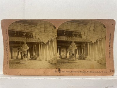 East Room Executive Mansion Stereoview B. W. Kilburn 1892 Washington D.C.