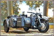 Schuco 1/10 Zundapp KS750 Sidecar Military Motorcycle German Army Main Unit