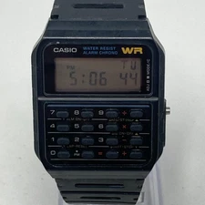 Casio Watch Calculator Men Black 3208 CA-53W Alarm Chronograph Digital WR 9"