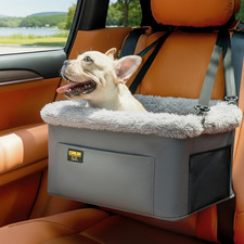 Hundeautositz für kleine Hunde bis 9kg mit Stahlrahmen und Sicherheitsleinen