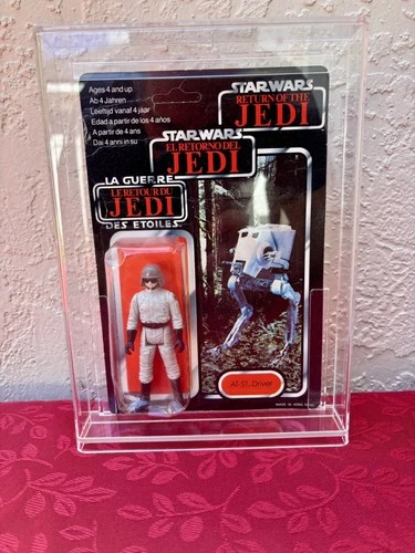 STAR WARS PALITOY ROTJ AT-ST Driver Tri-logo 1983 VINTAGE 77 Back In AcrylicCase