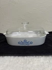 Vintage Corning Ware Blue Cornflower Casserole with Pyrex Lid