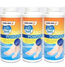 Masterplast Foot Powder For Soft Feet soothes and Refreshes 170gm x 3 Free P&P