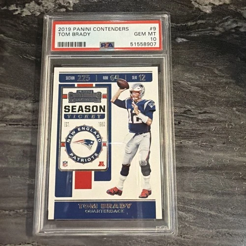 2019 Panini Contenders Tom Brady Season Ticket #9 PSA 10 Gem Mint Patriots
