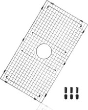 Sink Bottom Grid 29.5" x 15.5" - Stainless Steel Protector - Center Drain