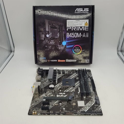 ASUS Prime B450M-A II AMD AM4 Micro ATX Motherboard (128GB DDR4) -NOT WORKING-