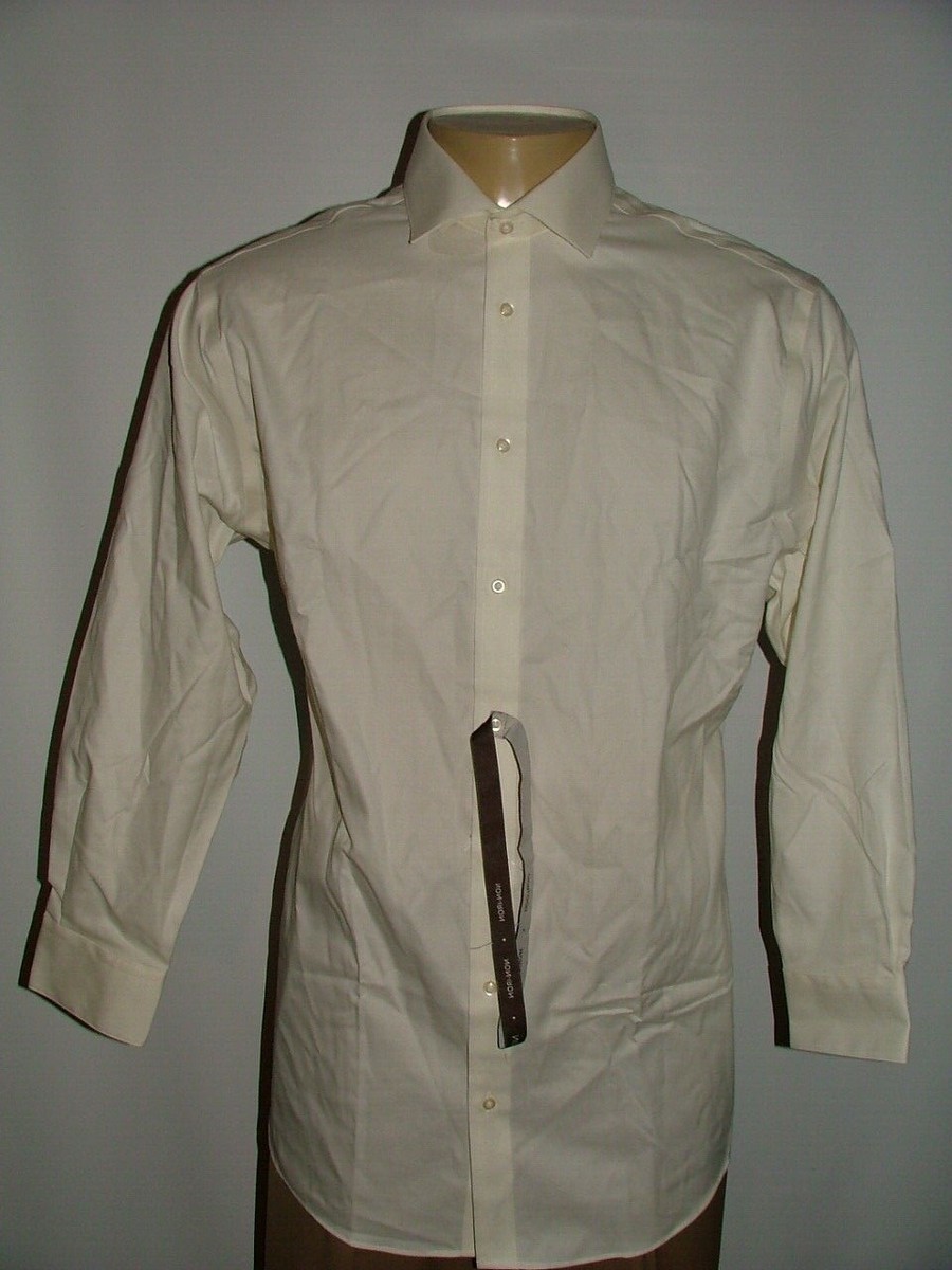 NEW WT JOSEPH ABBOUD DRESS SHIRT SIZE 17 32/33 IVORY SOLID #320