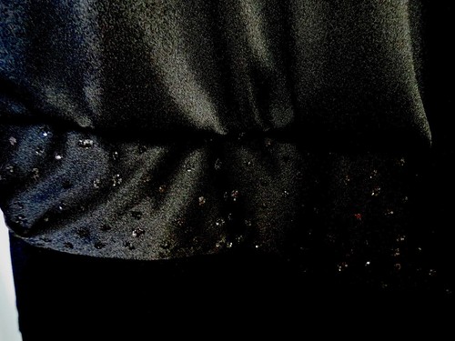 Patra black ladies cocktail dress stretch womens size M sparkles rhinestones - Picture 3 of 6