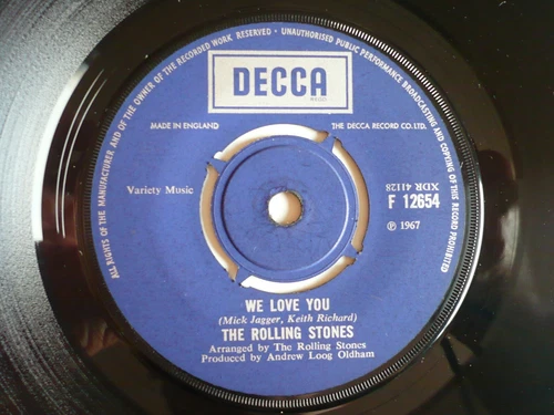 The Rolling Stones We Love You / Dandelion 7" Vinyl UK 1967 1st Press Single