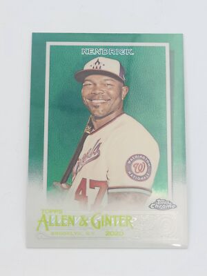 2020 Topps Allen & Ginter Chrome #233 Howie Kendrick Green #/99