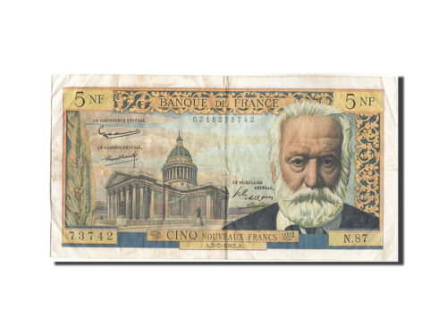 [#206258] Banknote, France, 5 Nouveaux Francs, 5 NF 1959-1965 ''Victor Hugo'', 1 - Picture 1 of 2
