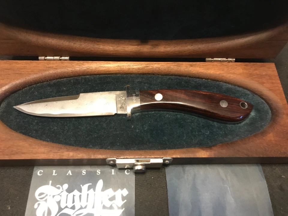 Cuchillo de combate clásico Browning Damasco Blade raro 1/1000 hecho #494 Seki, Japón Foto 2 de 4