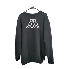 Last Drop Kappa Sweatshirt Black White Logo Sz XL