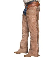 Western Cowboy Chap Fringes Suede Leather Pant Riding Chaps