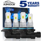 Combo 4 9005 + 9006 LED Headlight Kit Bulbs High Low Beam White 10000K 660000LM