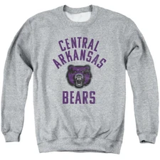 Central Arkansas Adult Crewneck Sweatshirt Bears Logo, Athletic Heather, S-3XL