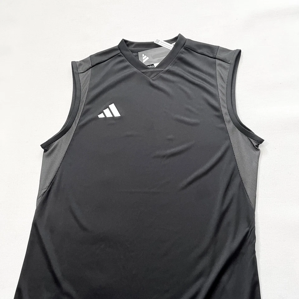$50 NWT Men's ADIDAS Tiro 23 Black Sleeveless Training Jersey Tank Top Tee Shirt - Image 2 of 4