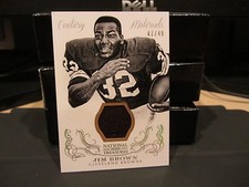 National Treasures Century Materials Jersey Browns Jim Brown 47/49  2013