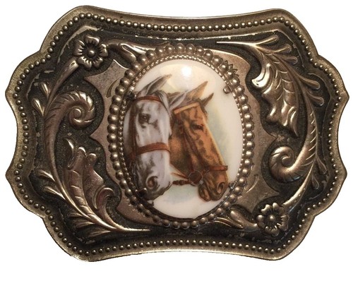 Vintage Marjorie Baer Santa Fe mixed metal Belt M Modernist vintage MB SF Marjorie Baer mixed metal buckle  main image 4