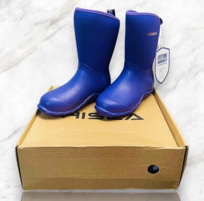 HISEA Women's Garden Boots Waterproof Insulated Yard Gardering | Purple Size 5