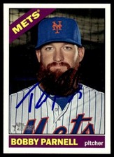 2015 Topps Heritage Baseball Bobby Parnell Auto New York Mets #580 Signed