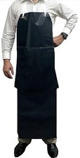 Premium Heavy Duty PVC Double Layer Apron, Black Pack of 1