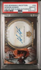 HENDON HOOKER 2022 BOWMAN U INCEPTION TOP OF THE CLASS AUTO RC /100 PSA 10 POP 5