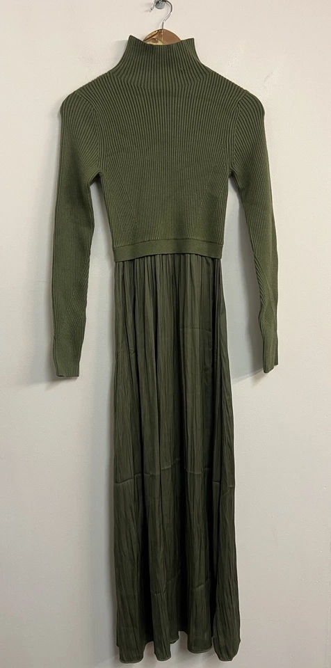 Anthropologie The Thea Twofer Sweater Dress Green Size Extra Small XS - Image 3 of 4
