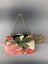 thumbnail 1  - CLUTCH BAG, Gold Tone &amp; Flowers Evening Square Clutch Bag with  Gold Chain Strap